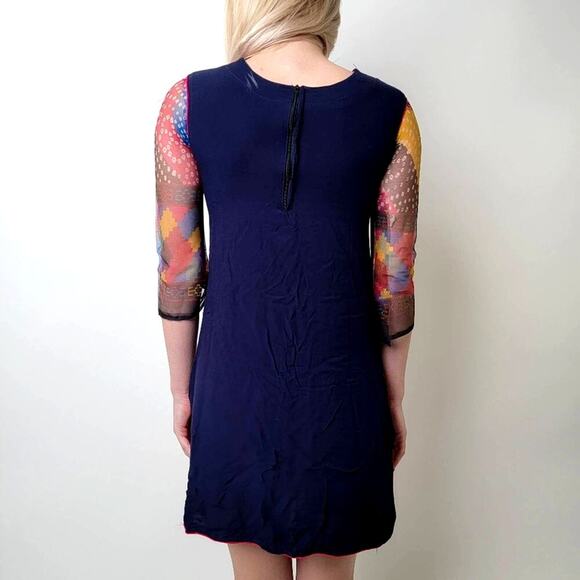 Vintage 1970's Zello Club Sheer Black Tabard Tunic Dress - Picture 5 of 8